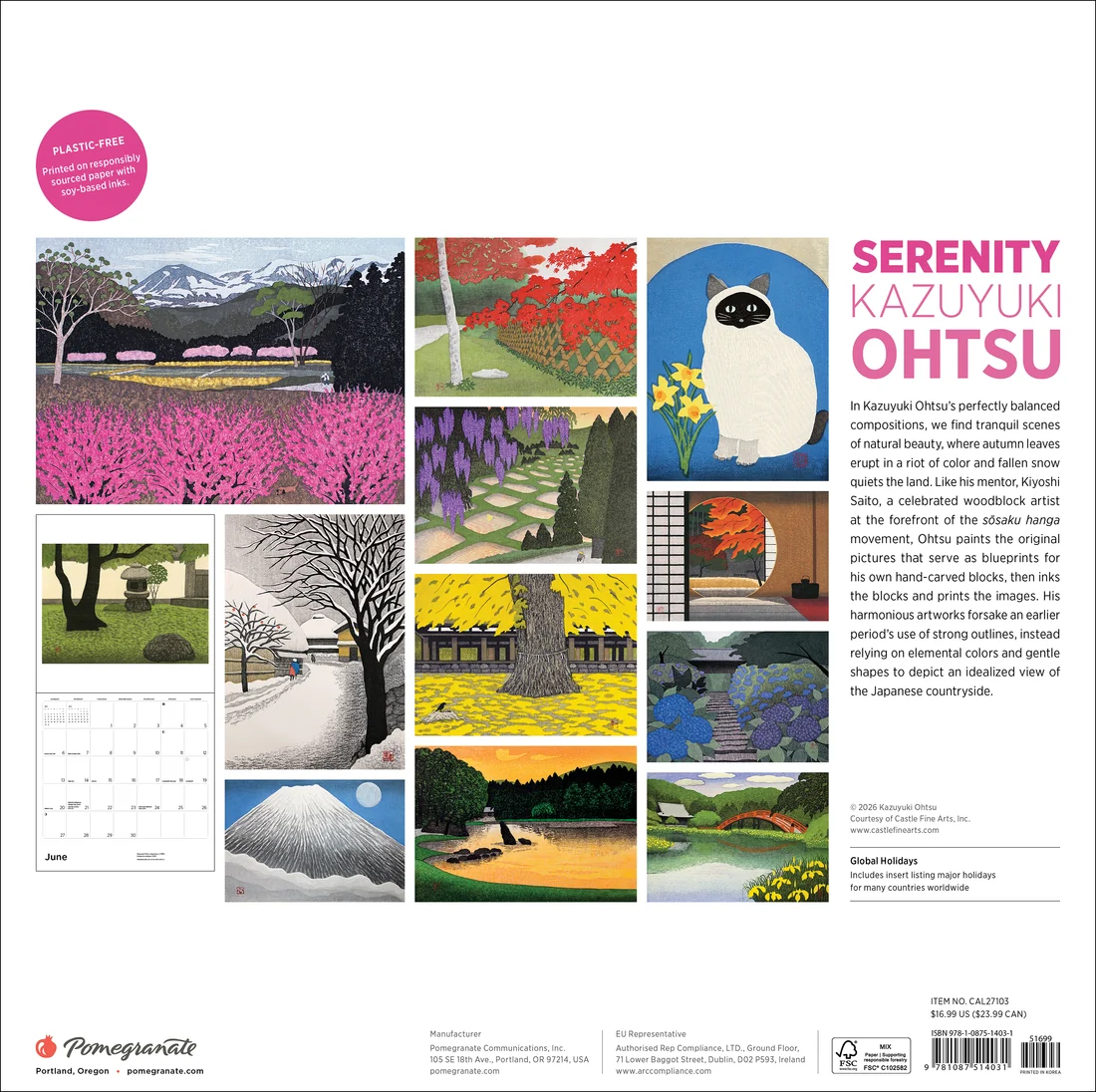 WALL CALENDAR 2027 - SERENITY KAZUYUKI OHTSU