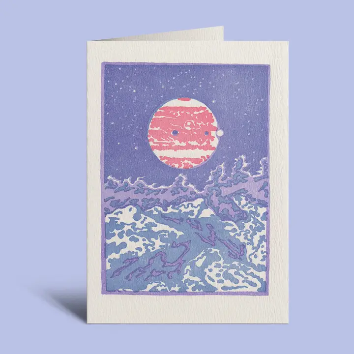 SATURN PRESS CARD - MOON OF JUPITER