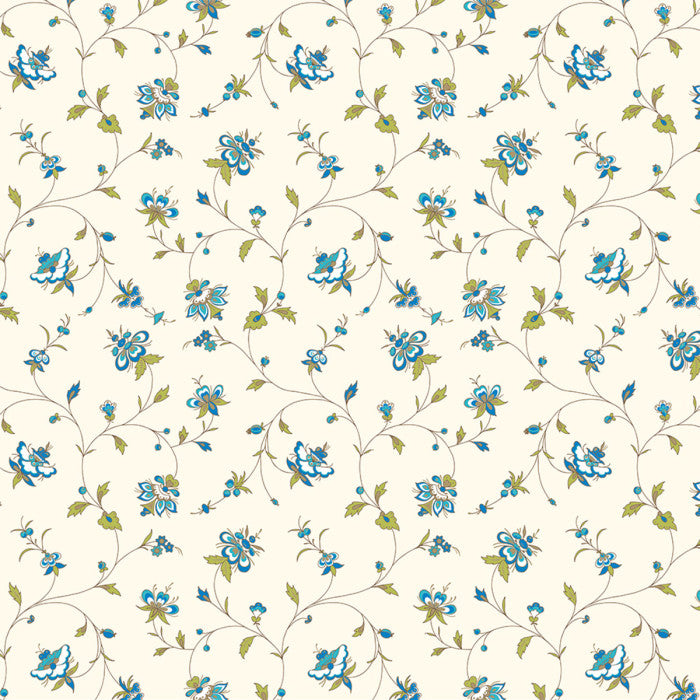 ITALIAN PAPER - BLUE FLOWERS  20&#39;&#39; x 28&#39;&#39;