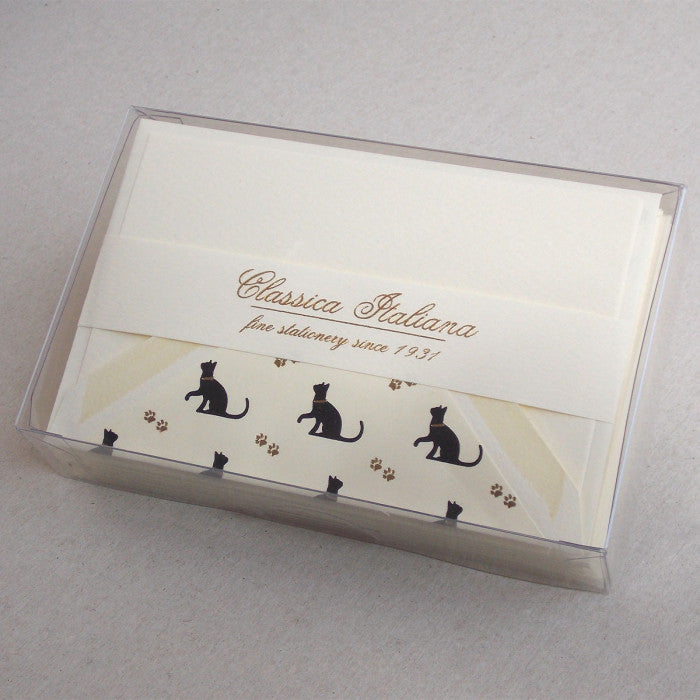 CLASSICA LETTERPRESS CARDS 10-PACK GOLD CAT