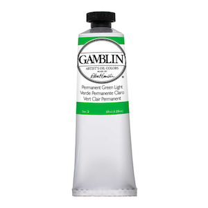 GAMBLIN ARTIST'S OIL COLOR PERMANENT GREEN LIGHT 37ml