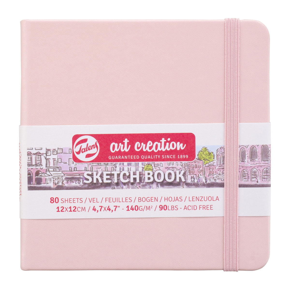 ART CREATION SKETCHBOOK PASTEL PINK 4.5&quot;x4.5&quot;