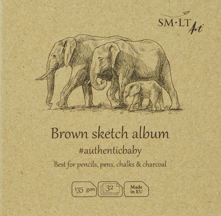 AUTHENTIC BABY - BROWN SKETCH PAD 90 X 90MM