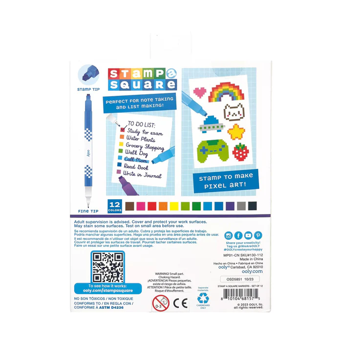 STAMP-A-SQUARE MARKERSE SET/12