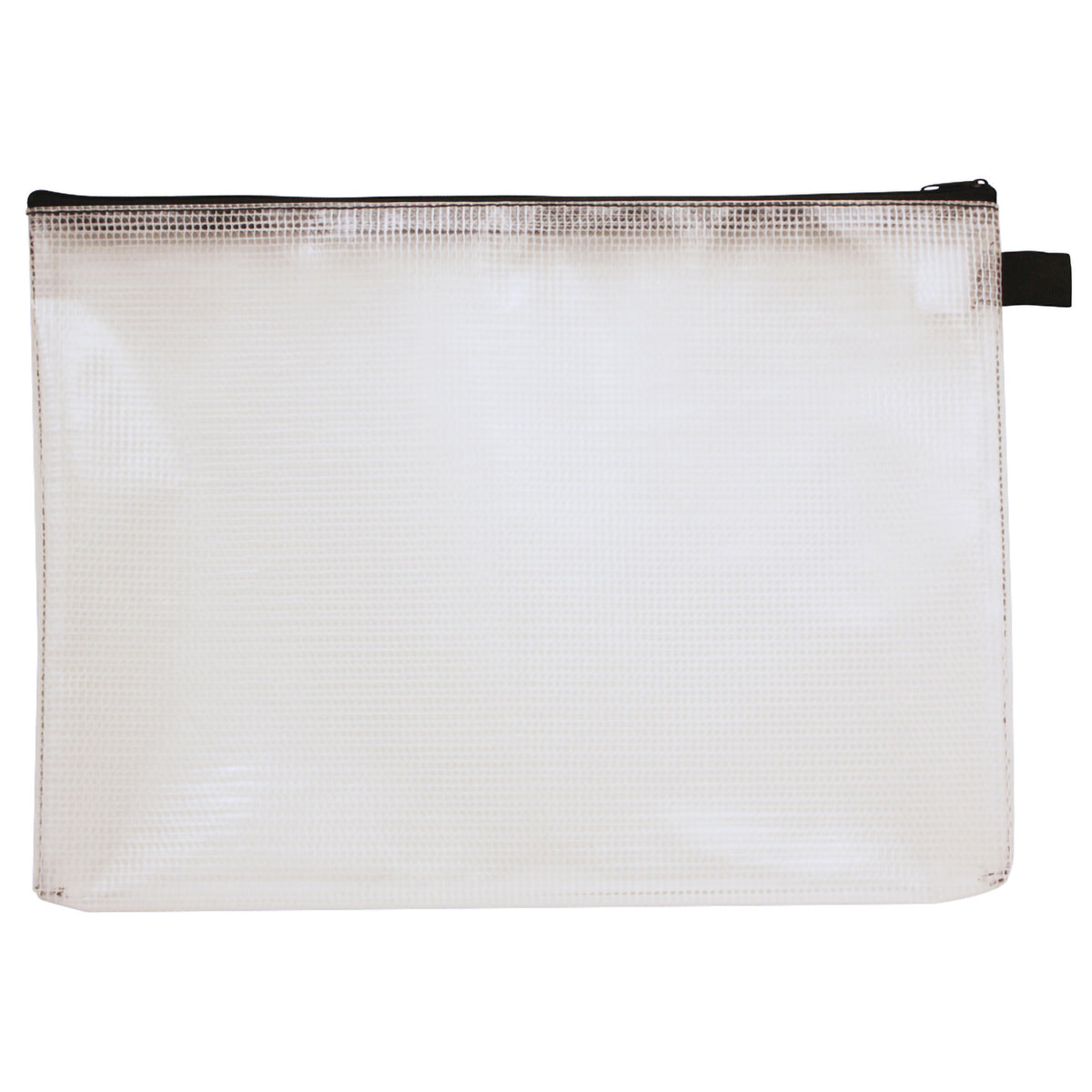 AA MESH WHITE ZIPPER BAG 10&quot;x14&quot;