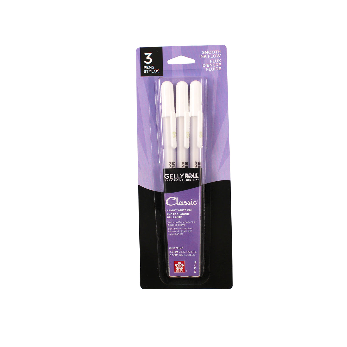 GELLY ROLL CLASSIC FINE WHITE PACK OF 3