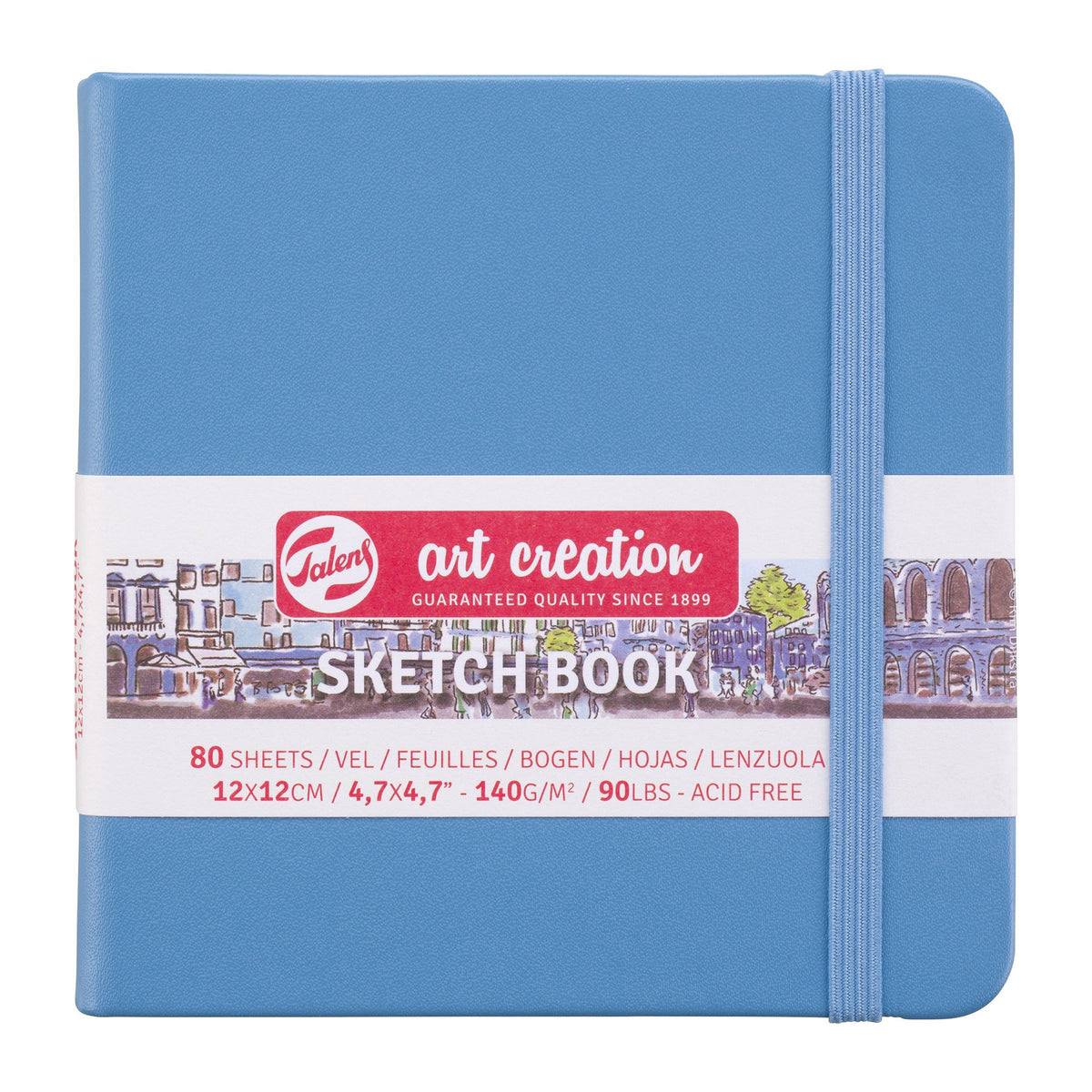 TALENS ART CREATION SKETCHBOOK 140G LAKE BLUE 12CM x 12CM