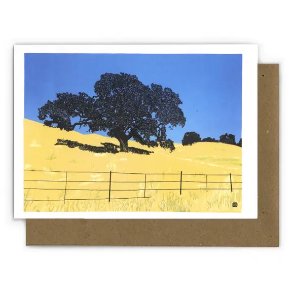 LETTERPRESS CARD- GOLDEN OAK