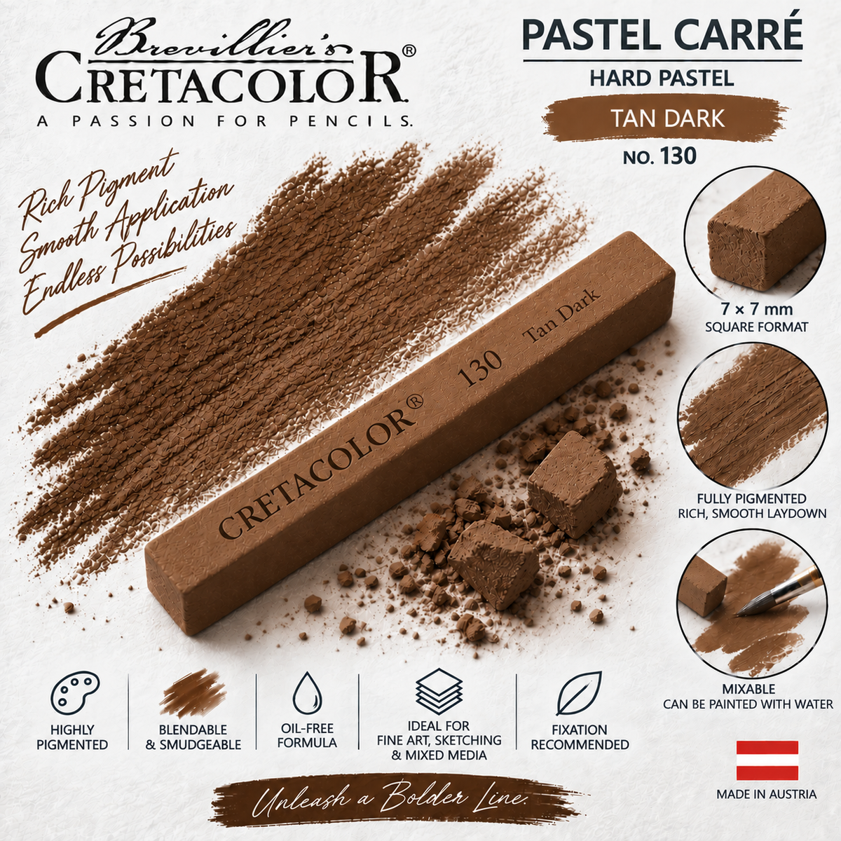 CRETACOLOR PASTEL CARRÉ TAN DARK
