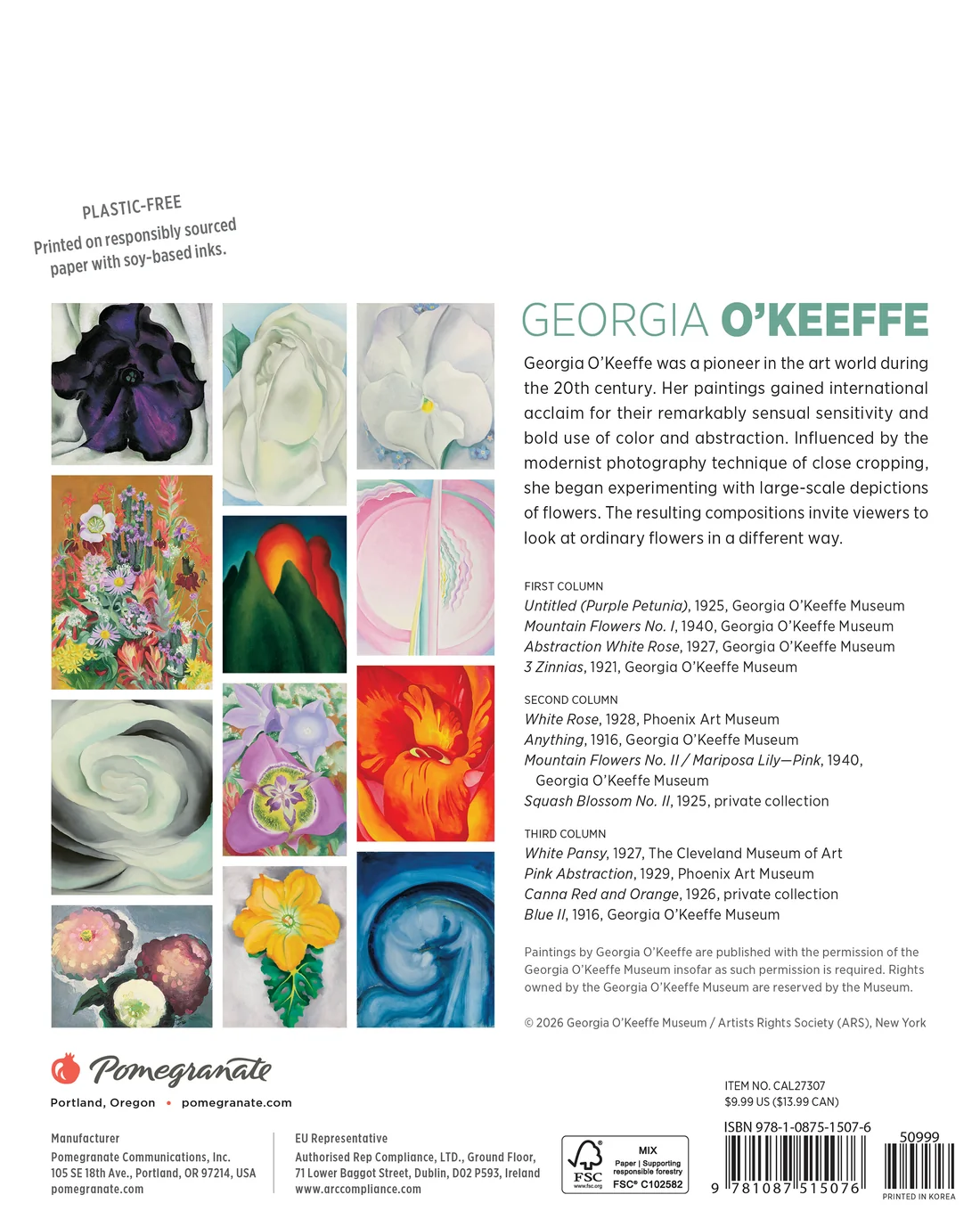 MINI WALL CALENDAR 2027 - GEORGIA O'KEEFFE