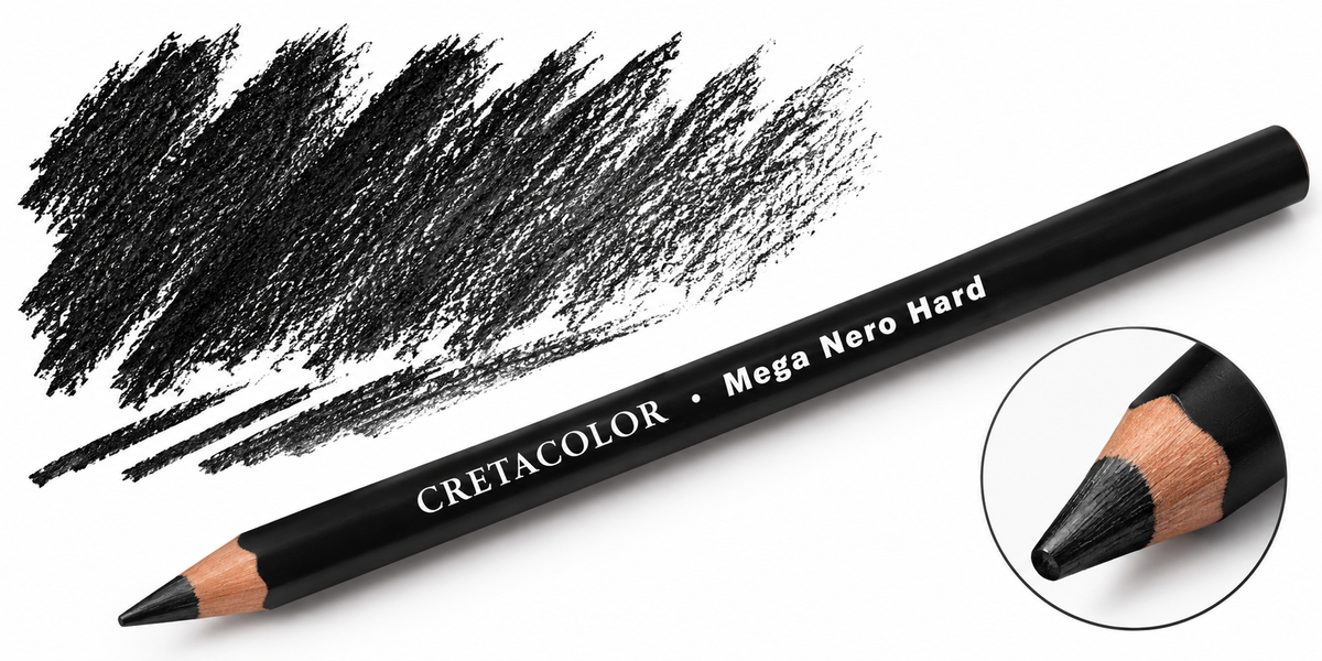 CRETACOLOR MEGA NERO PENCIL OIL HARD