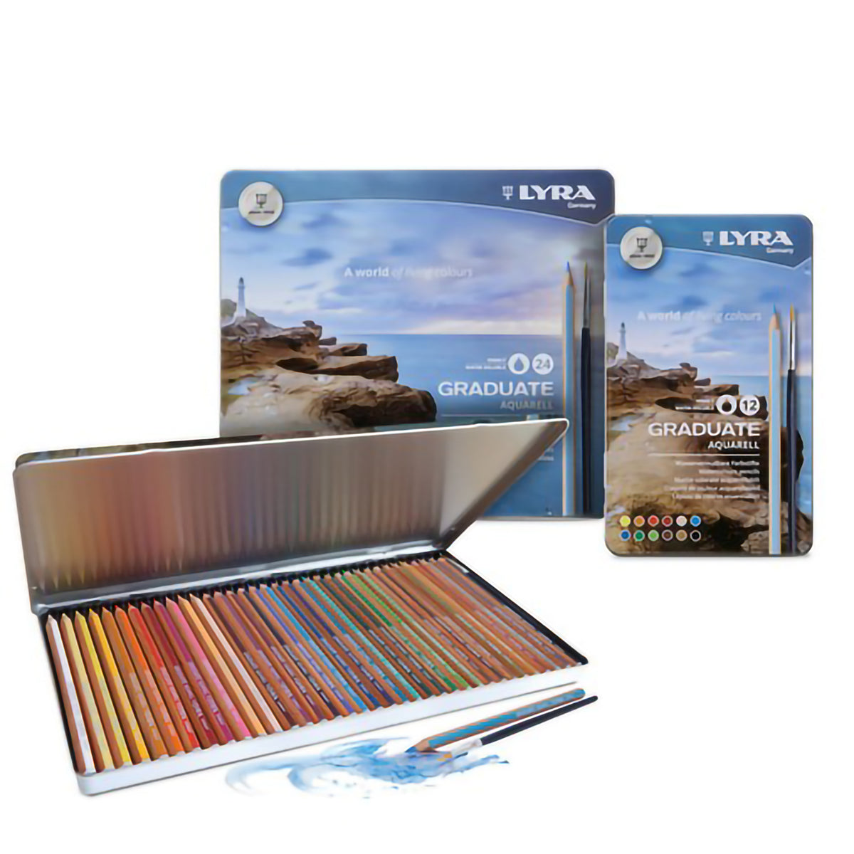 LYRA GRADUATE AQUA PENCIL TIN SET/12
