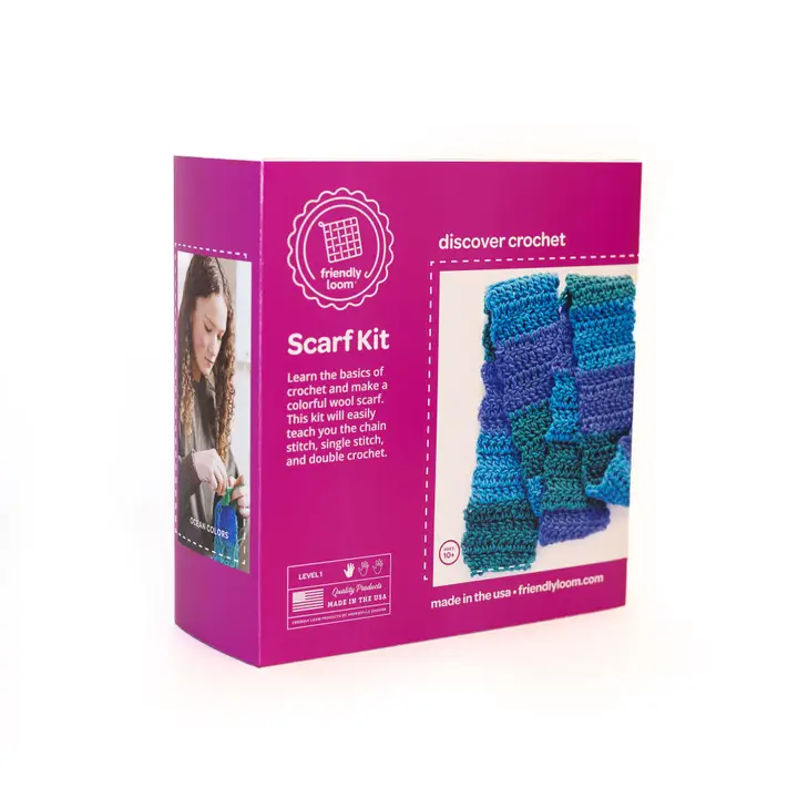 DISCOVER CROCHET SCARF KIT OCEAN