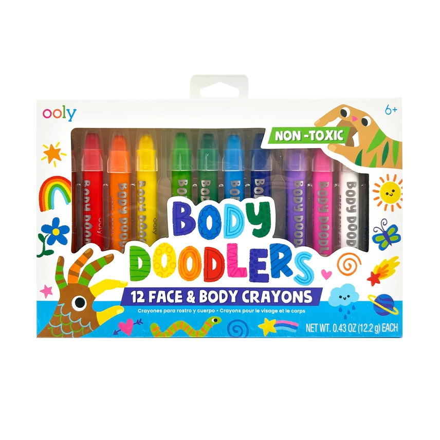 BODY DOODLERS: FACE &amp; BODY CRAYONS 12/PK