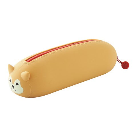 PUNILABO LYING DOWN ZIPPER POUCH-SHIBA DOG