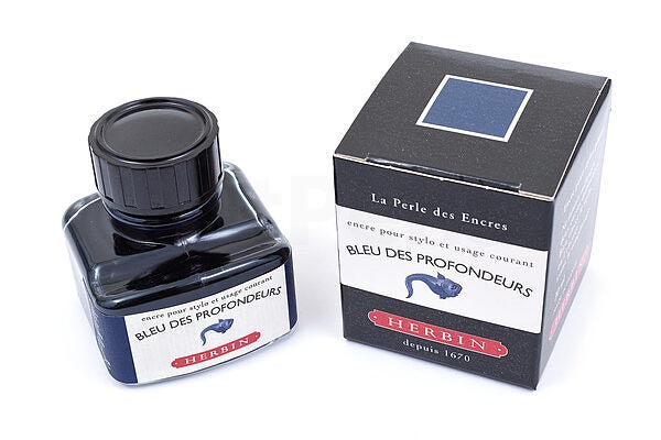HERBIN INK BOTTLE 30ml BLEU DES PROFONDEURS (DEEP BLUE)