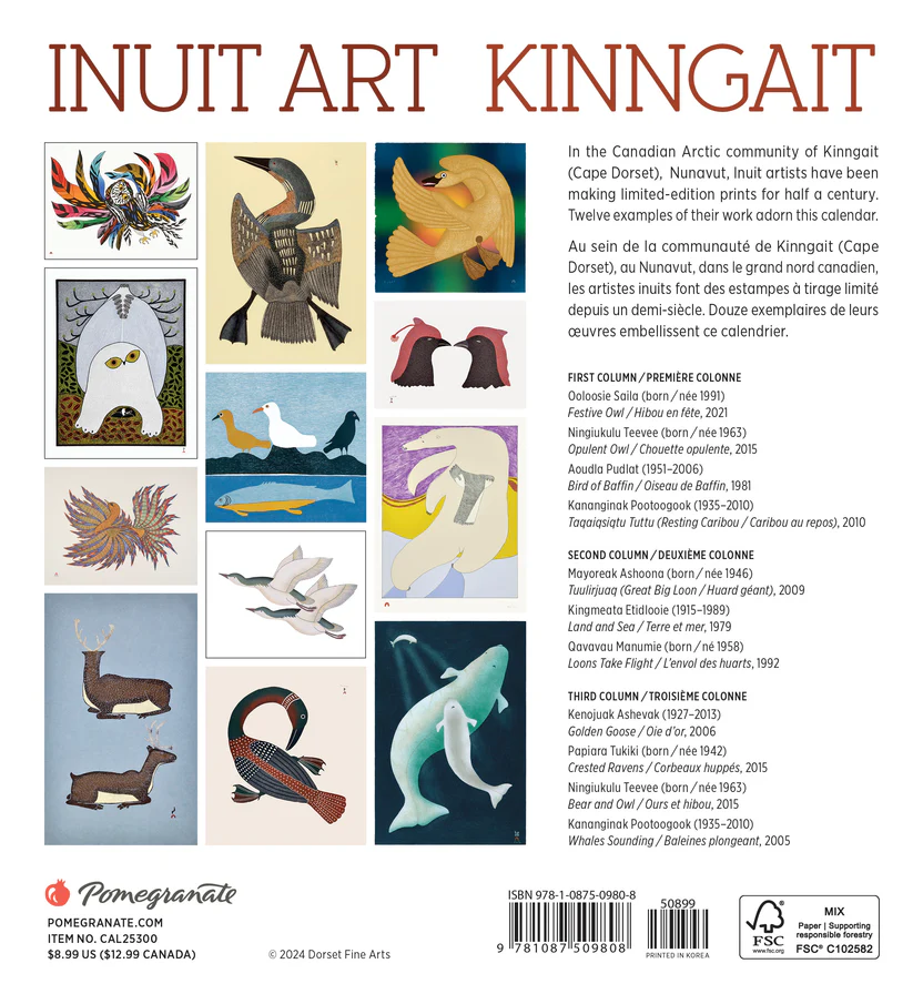 MINI CALENDAR 2025 INUIT ART Hull's Art Supply & Framing