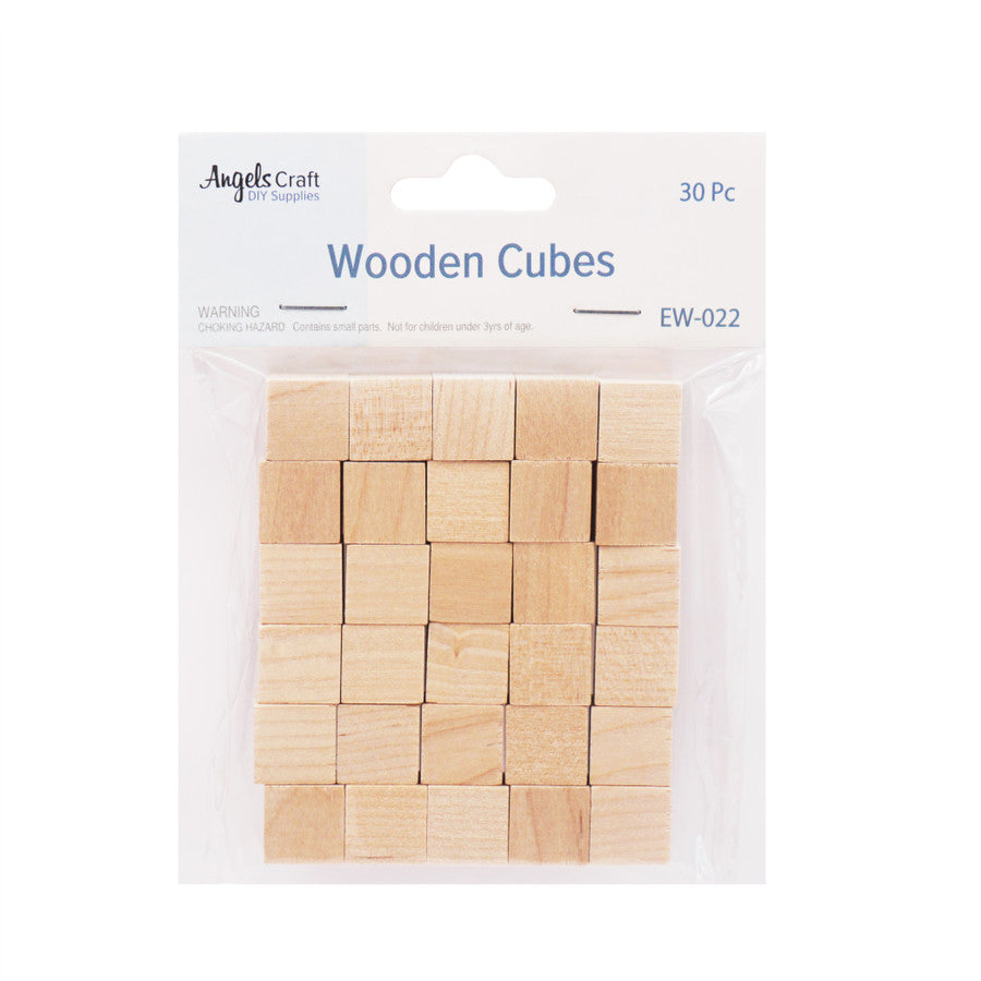 WOODEN CUBES ,  30 PC