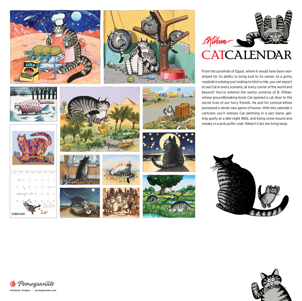 WALL CALENDAR 2026 - B KLIBAN CAT CALENDAR