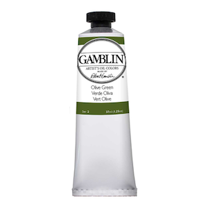 GAMBLIN ARTIST'S OIL COLOR OLIVE GREEN 37ml