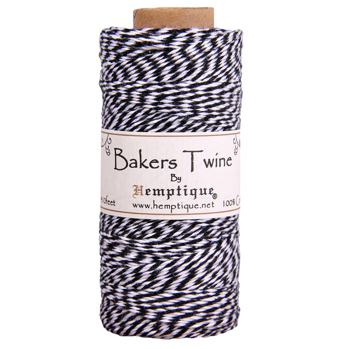 BAKERS TWINE SPOOL 410FT BLACK &amp; WHITE