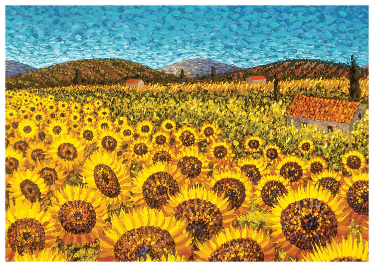 BLANK CARD- SUNFLOWERS UMBRIA