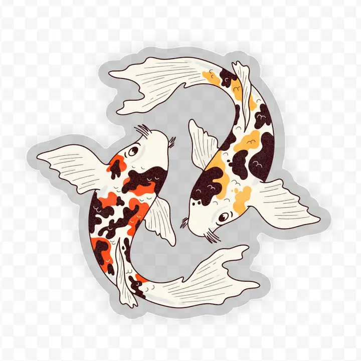 STICKER - KOI FISH YIN &amp; YANG