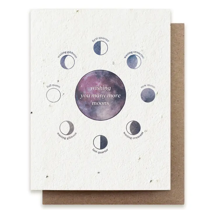 PLANTABLE SEED CARD -MOON PHASE BIRTHDAY