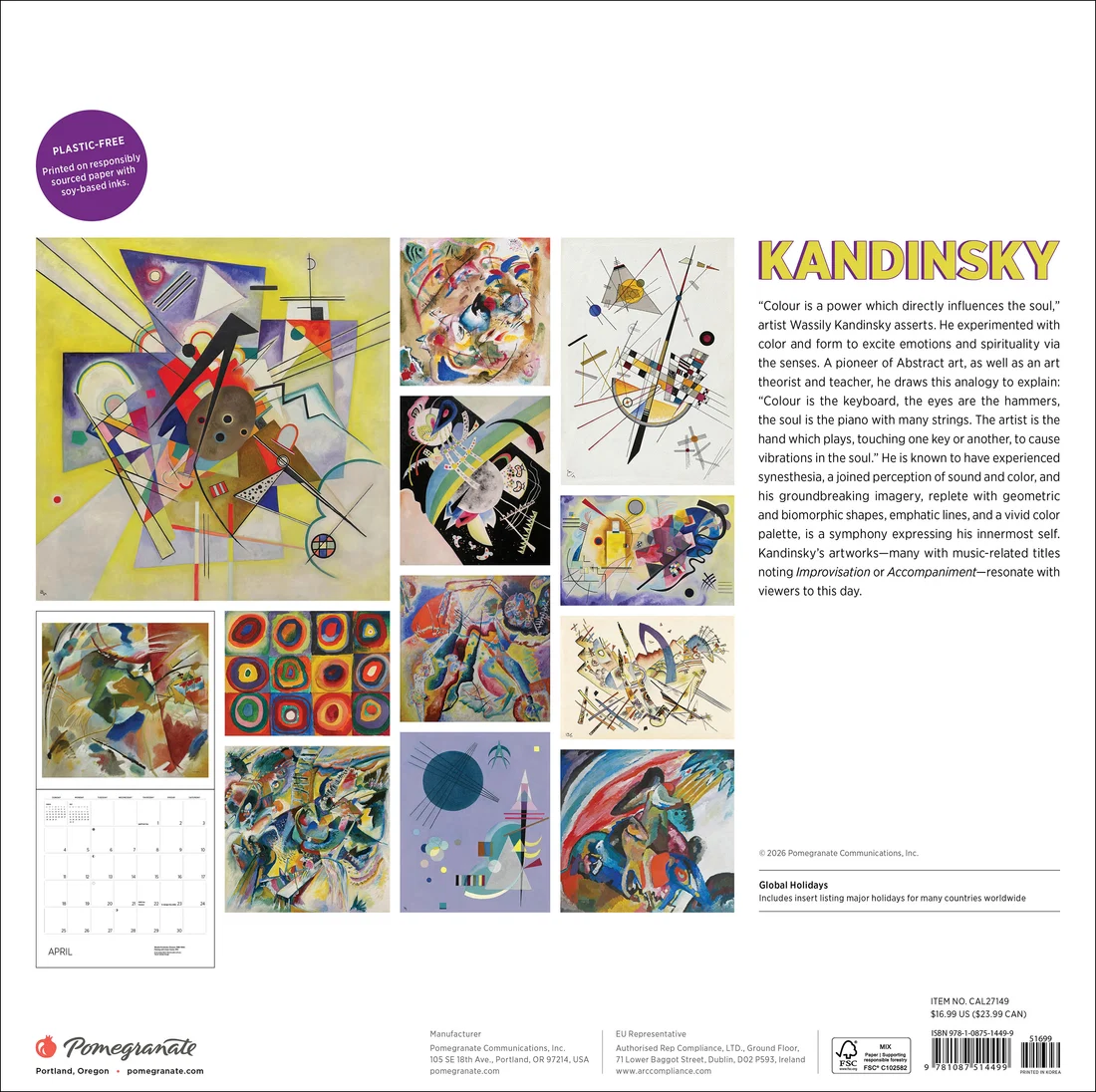 WALL CALENDAR 2027 - KANDINSKY