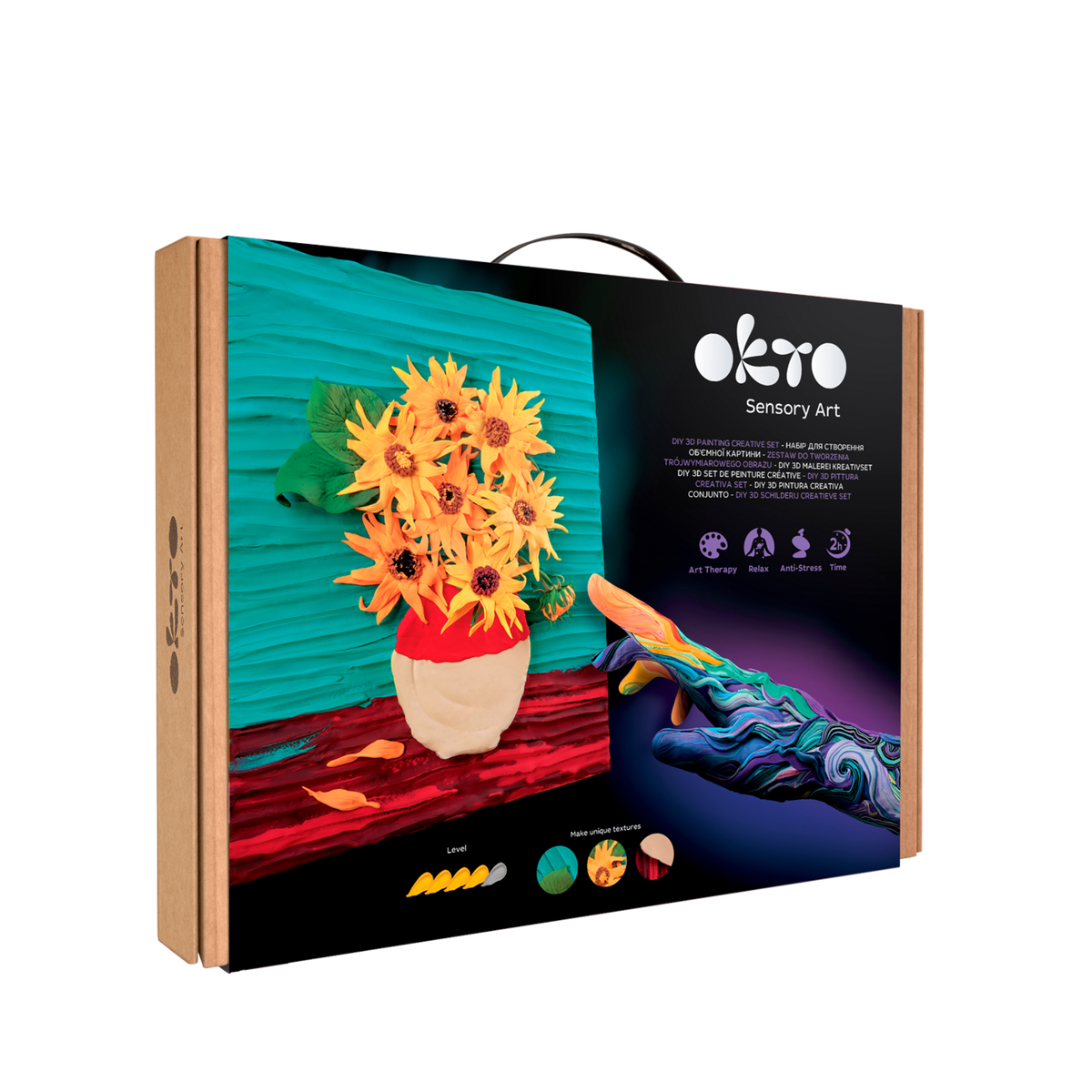 SENSORY ART 3D CLAY PAINTING KITS, VAN GOGH - SUNFLOWERS