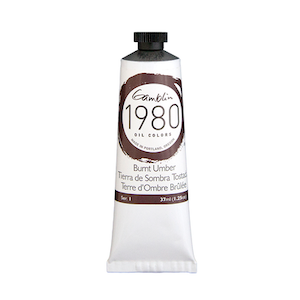 GAMBLIN 1980 OIL COLOR BURNT UMBER 37ml