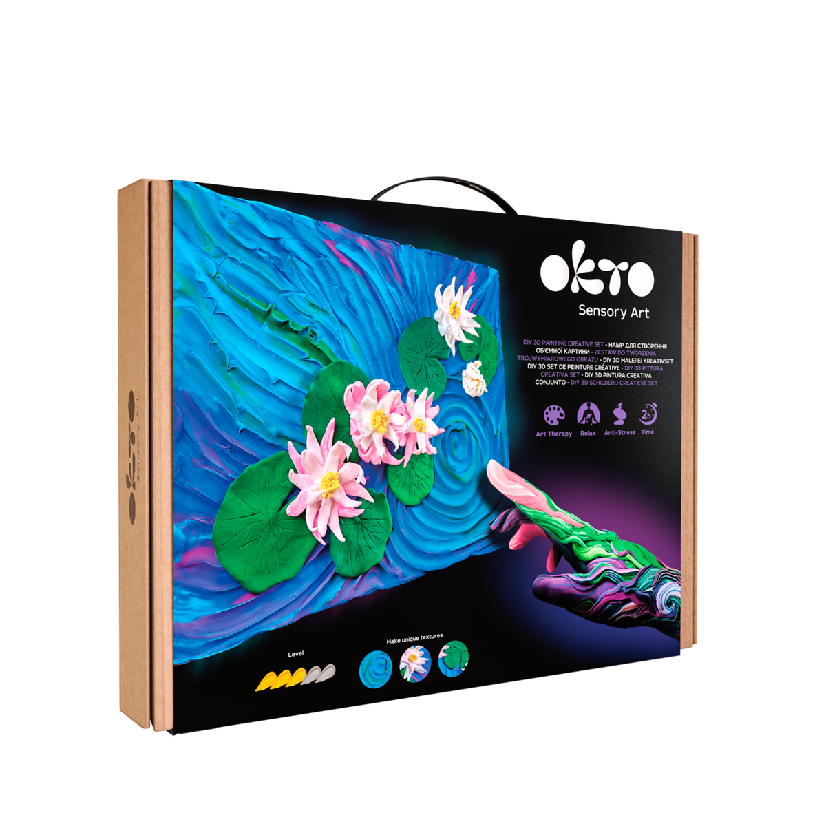 SENSORY ART 3D CLAY PAINTING KITS, WATER LILIES, CLAUDE MONET