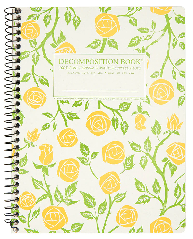 DECOMPOSITION BOOK SPIRAL ROSES