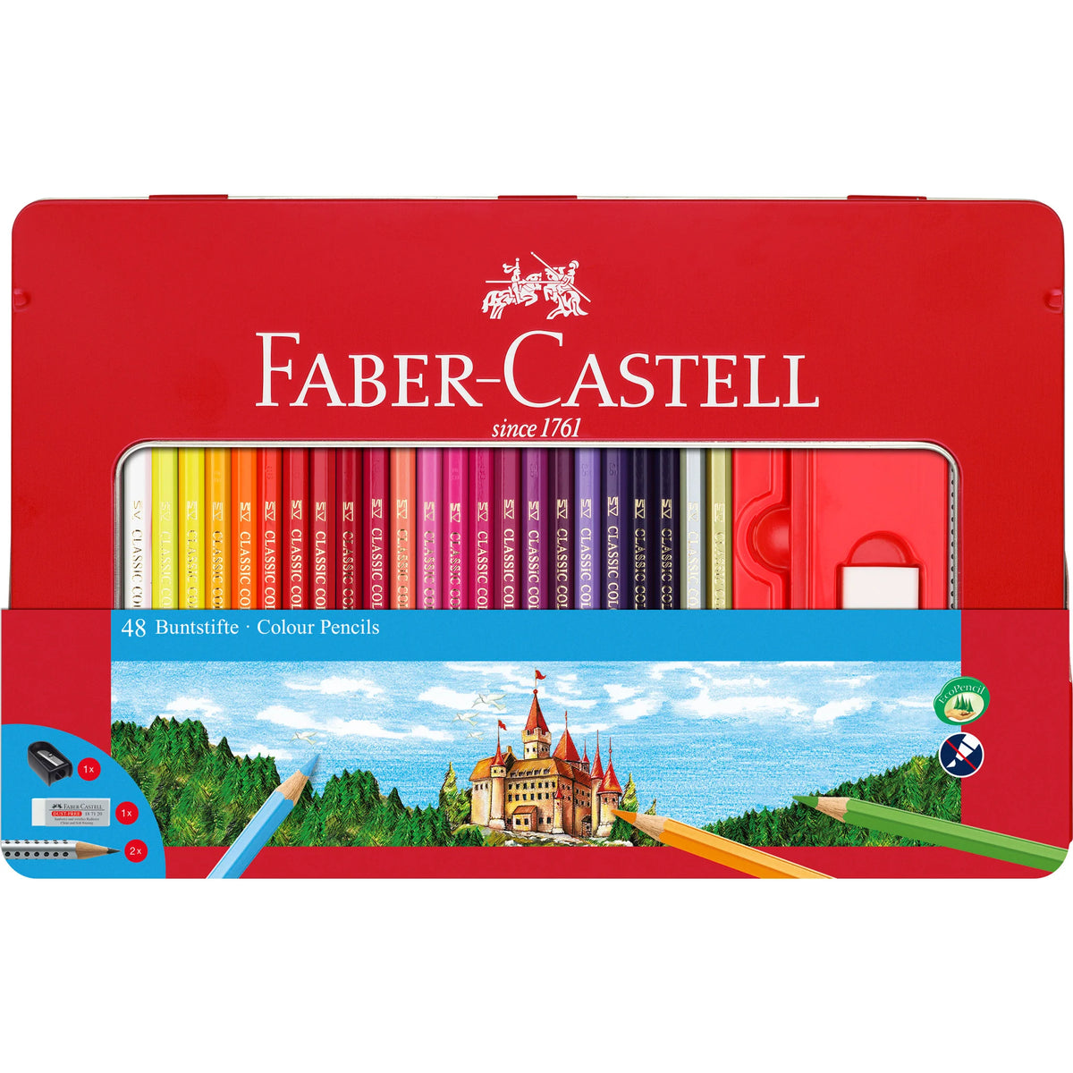 FABER CASTELL CLASSIC SKETCH TIN SET/48