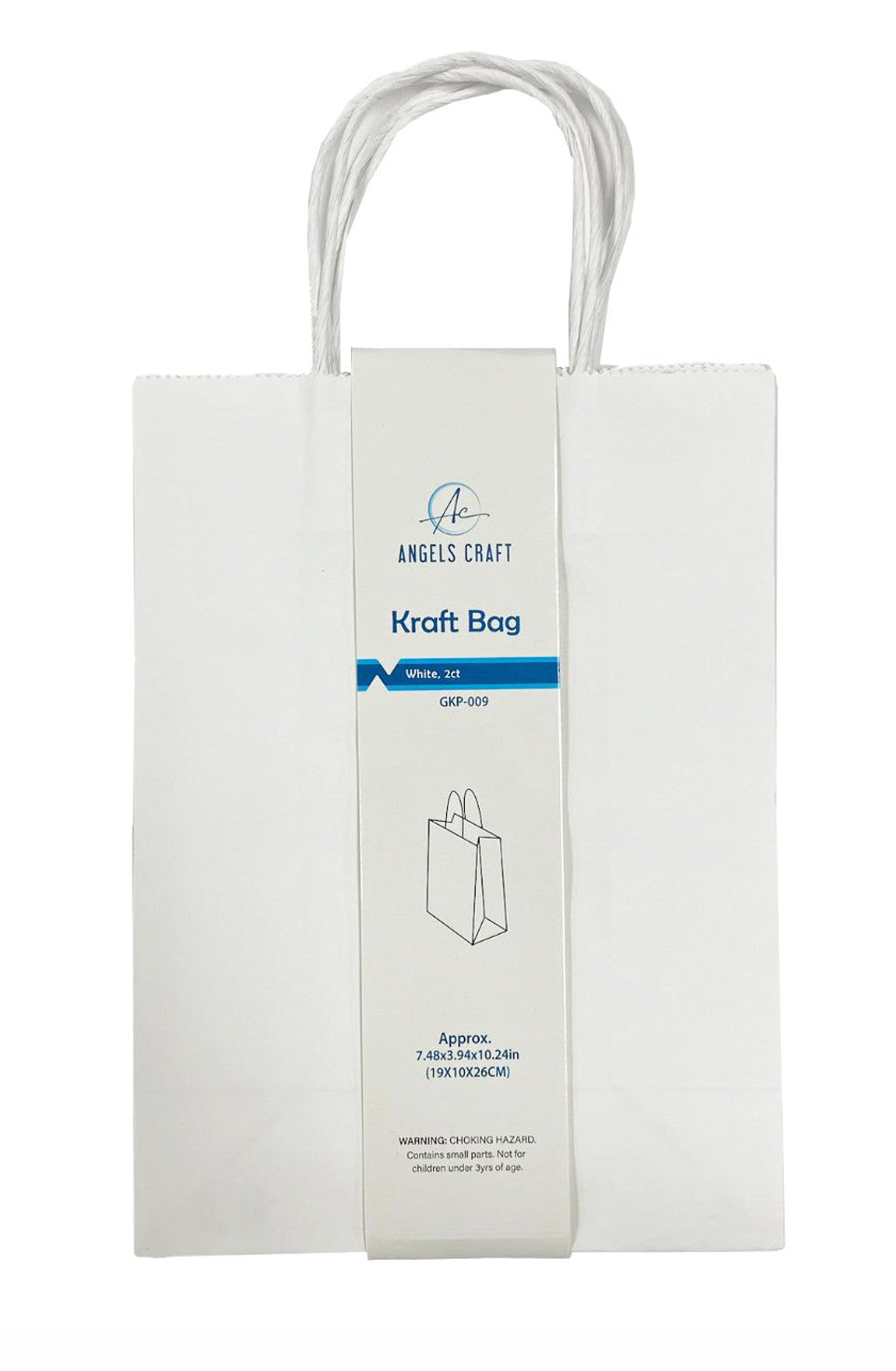 LARGE KARFT BAGS 120GSM 2 PACK - WHITE