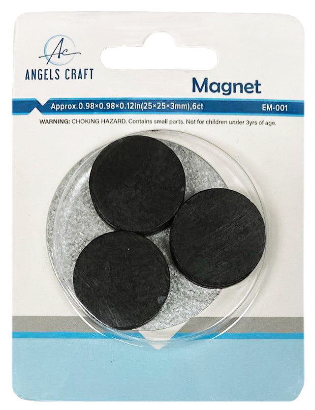 MAGNET DISC. PACK OF SIX (SIZE - 1")