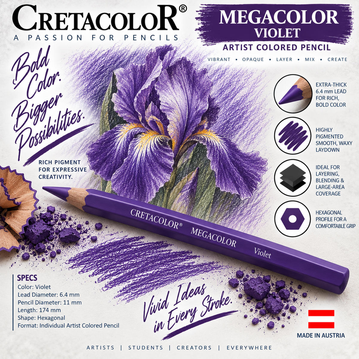 CRETACOLOR MEGACOLOR VIOLET