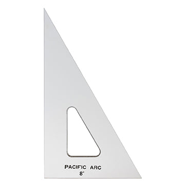 CLEAR PLAIN ACRYLIC 30/60 TRIANGLE 8&quot;