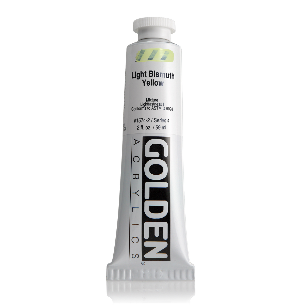 GOLDEN HEAVY BODY ACRYLIC LIGHT BISMUTH YELLOW 2oz
