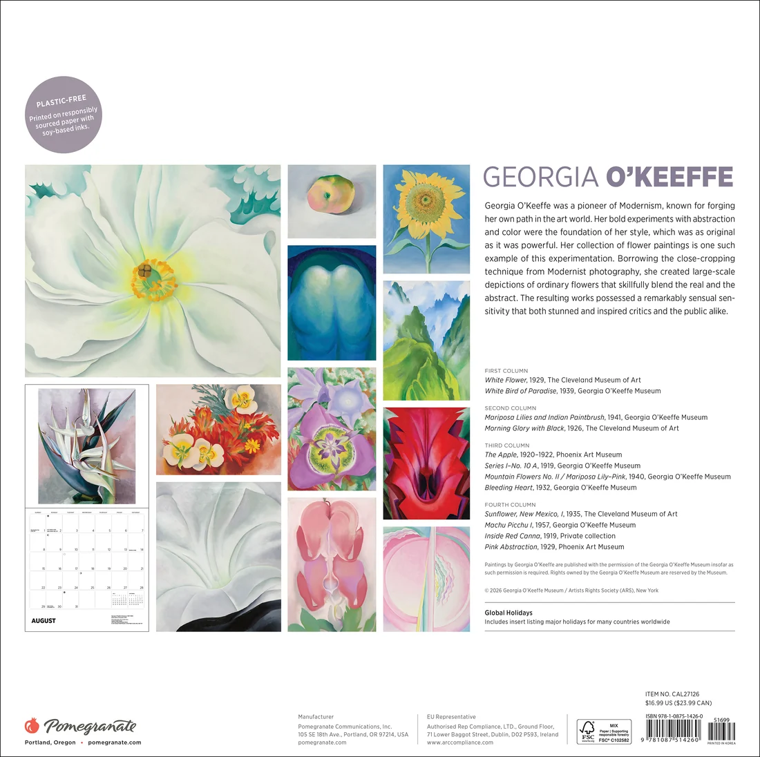 WALL CALENDAR 2027 - GEORGIA O'KAEFFE
