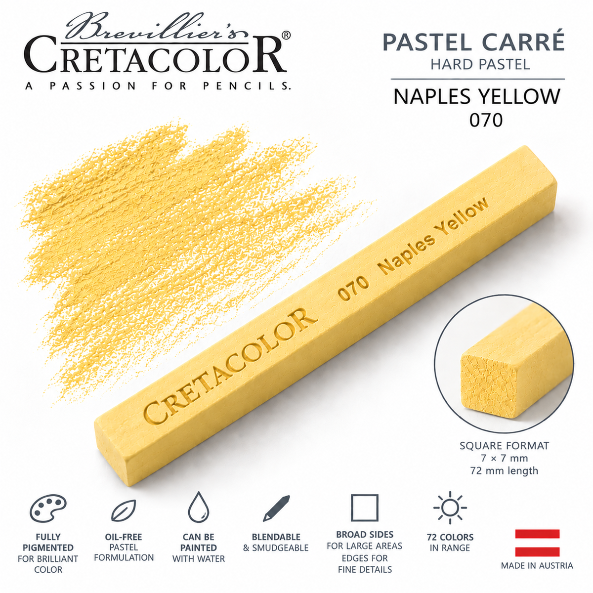 CRETACOLOR PASTEL CARRÉ NAPLES YELLOW