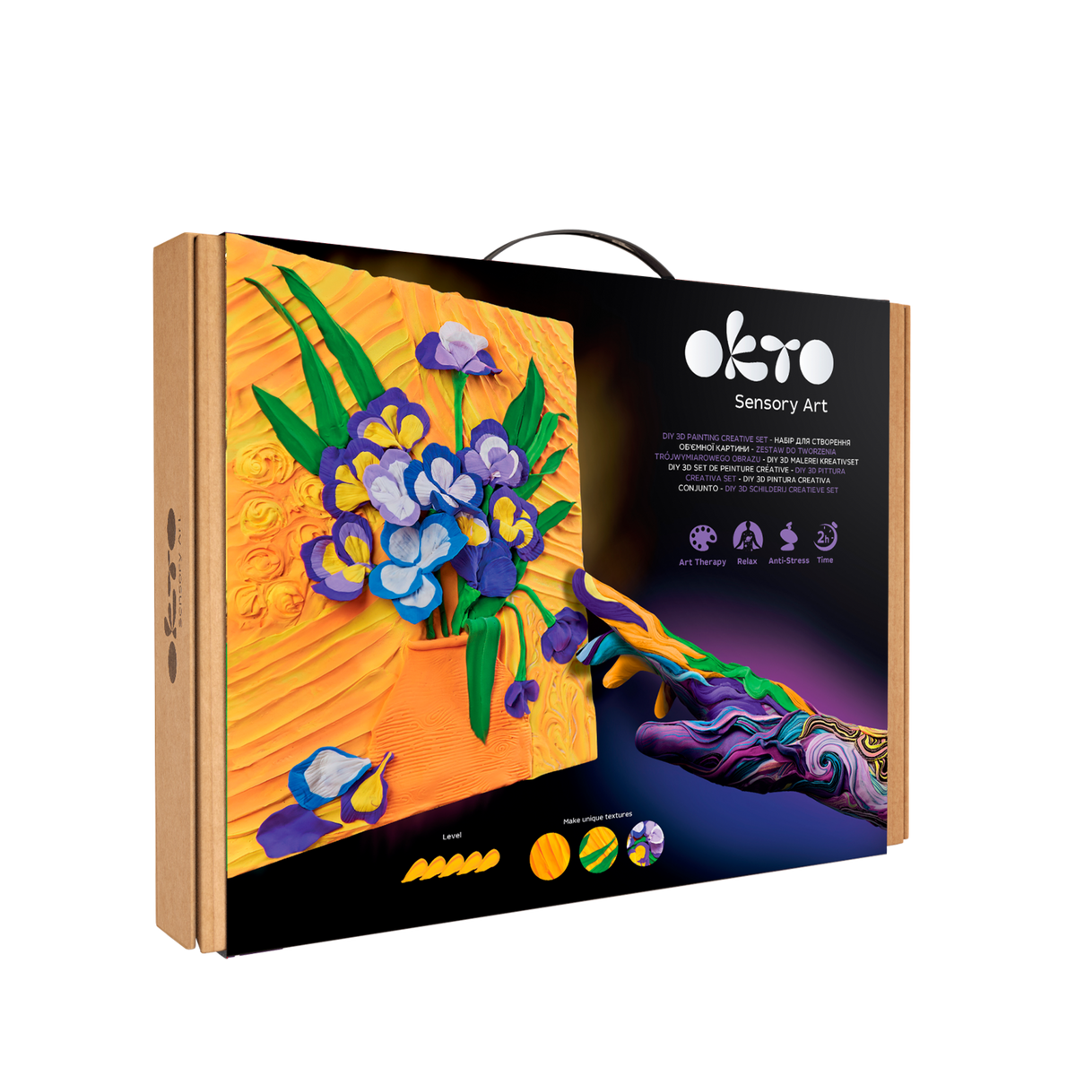 SENSORY ART 3D CLAY PAINTING KITS, VAN GOGH - IRISES