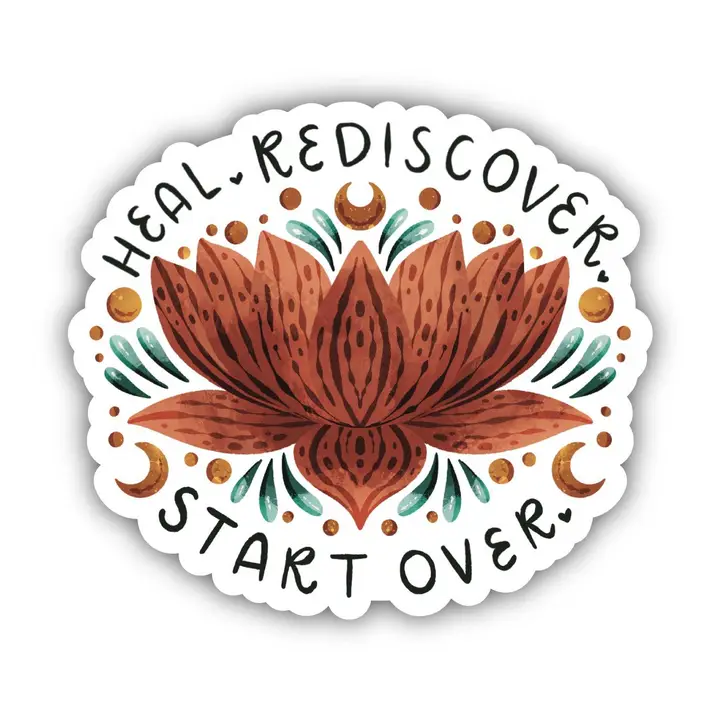STICKER - HEAL REDISCOVER START OVER