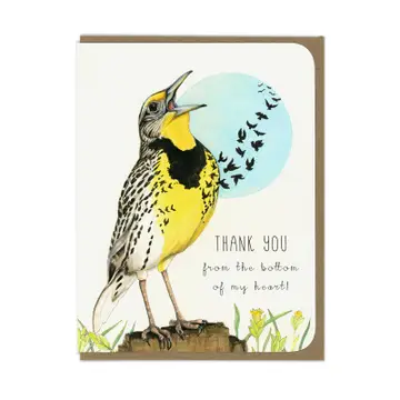 ILLUSTRATION CARD THANK YOU MEADOWLARK