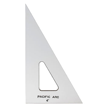 CLEAR PLAIN ACRYLIC 30/60 TRIANGLE 4&quot;