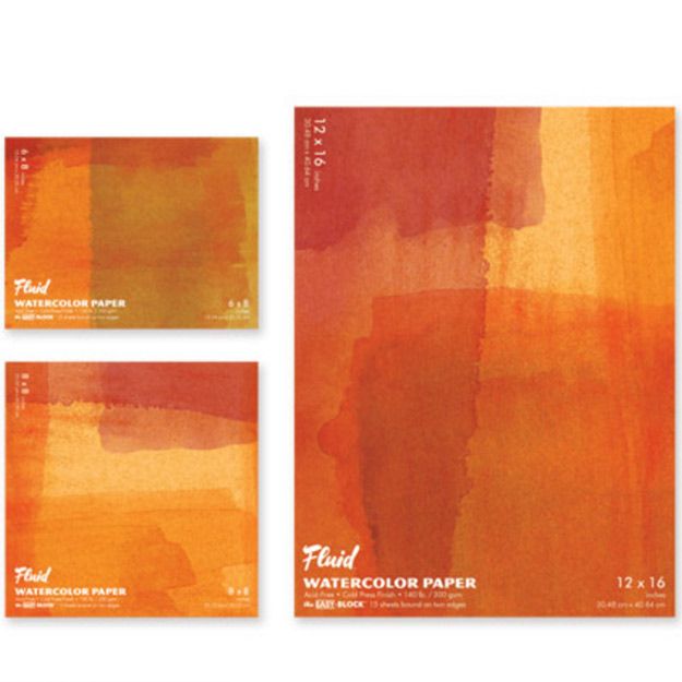 FLUID WATERCOLOR EASY-BLOCK COLD-PRESSED 12&quot;x16&quot;