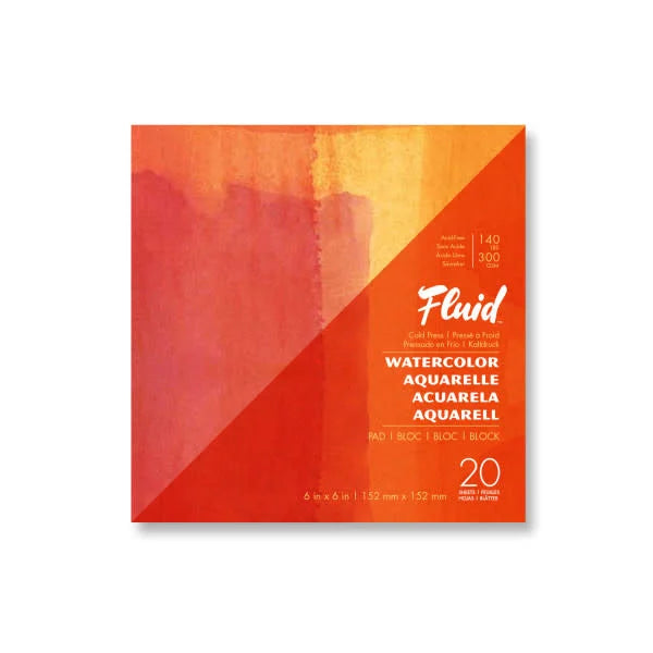 FLUID WATERCOLOR PAD COLD PRESS 6x6