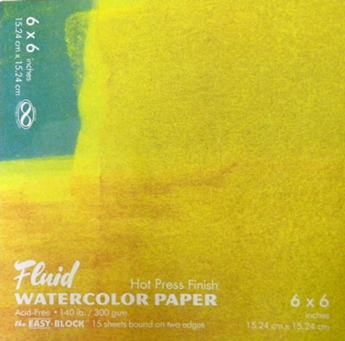 FLUID WATERCOLOR EASY-BLOCK HOT-PRESSED 6&quot;x6&quot;