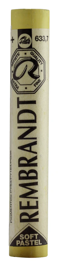 REMBRANDT SOFT PASTEL FULL STICK PERMANENT YELLOWISH GREEN(7) (633.7)
