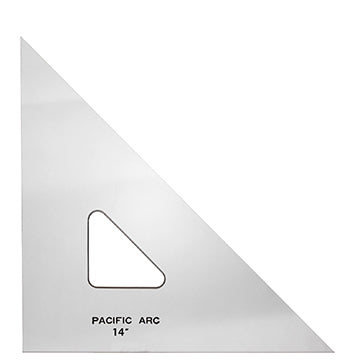 CLEAR PLAIN ACRYLIC 45/90 TRIANGLE 14&quot;